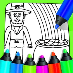 Rainbow With Pot Of Gold Coloring Pages